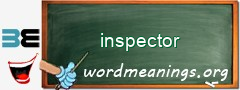 WordMeaning blackboard for inspector